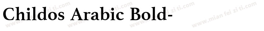 Childos Arabic Bold字体转换